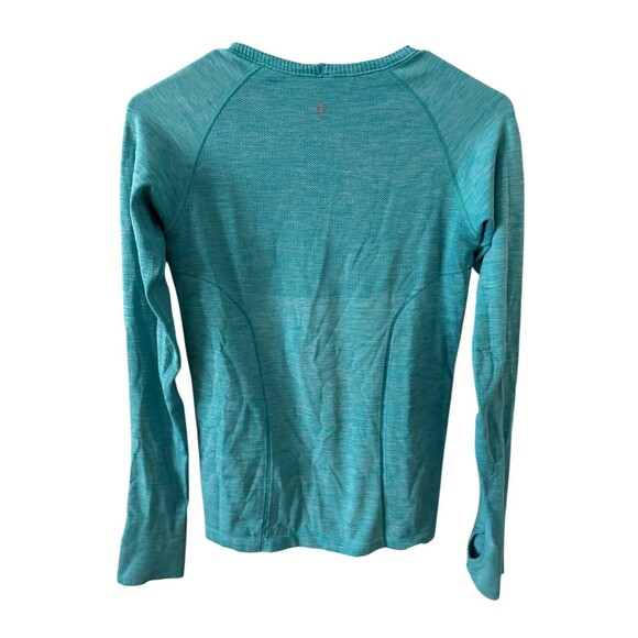 Ivivva Fly Tech‎ Long Sleeve Top Teal Thumb holes Sporty Athleisure Size Large - Picture 2 of 6